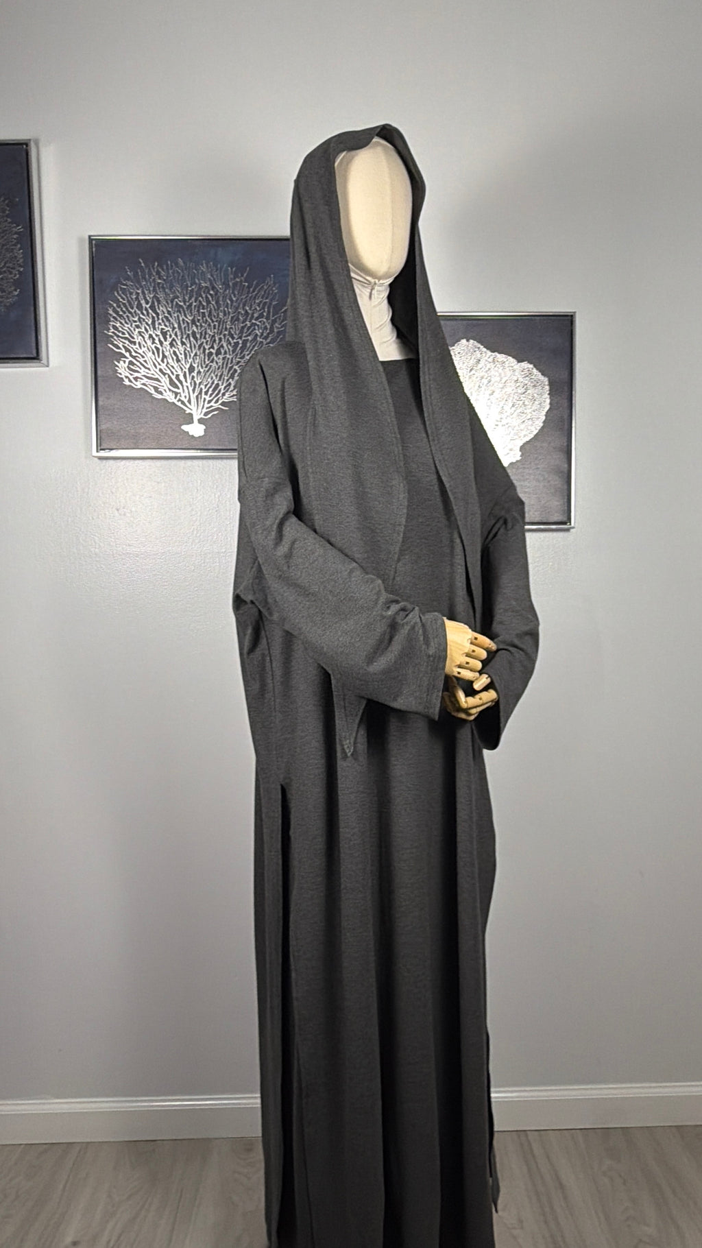 Elegant Modest Two Piece Set – Long Tunic & Wide Pants | Sand Beige