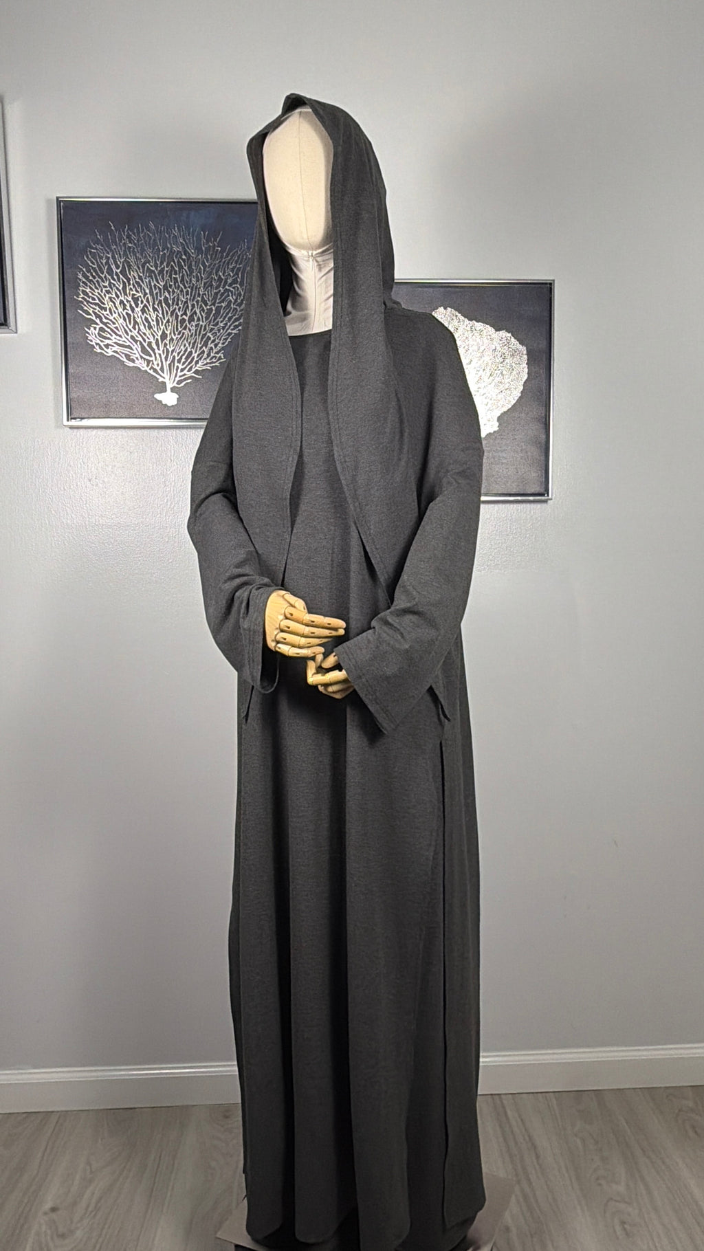 Elegant Modest Two Piece Set – Long Tunic & Wide Pants | Sand Beige