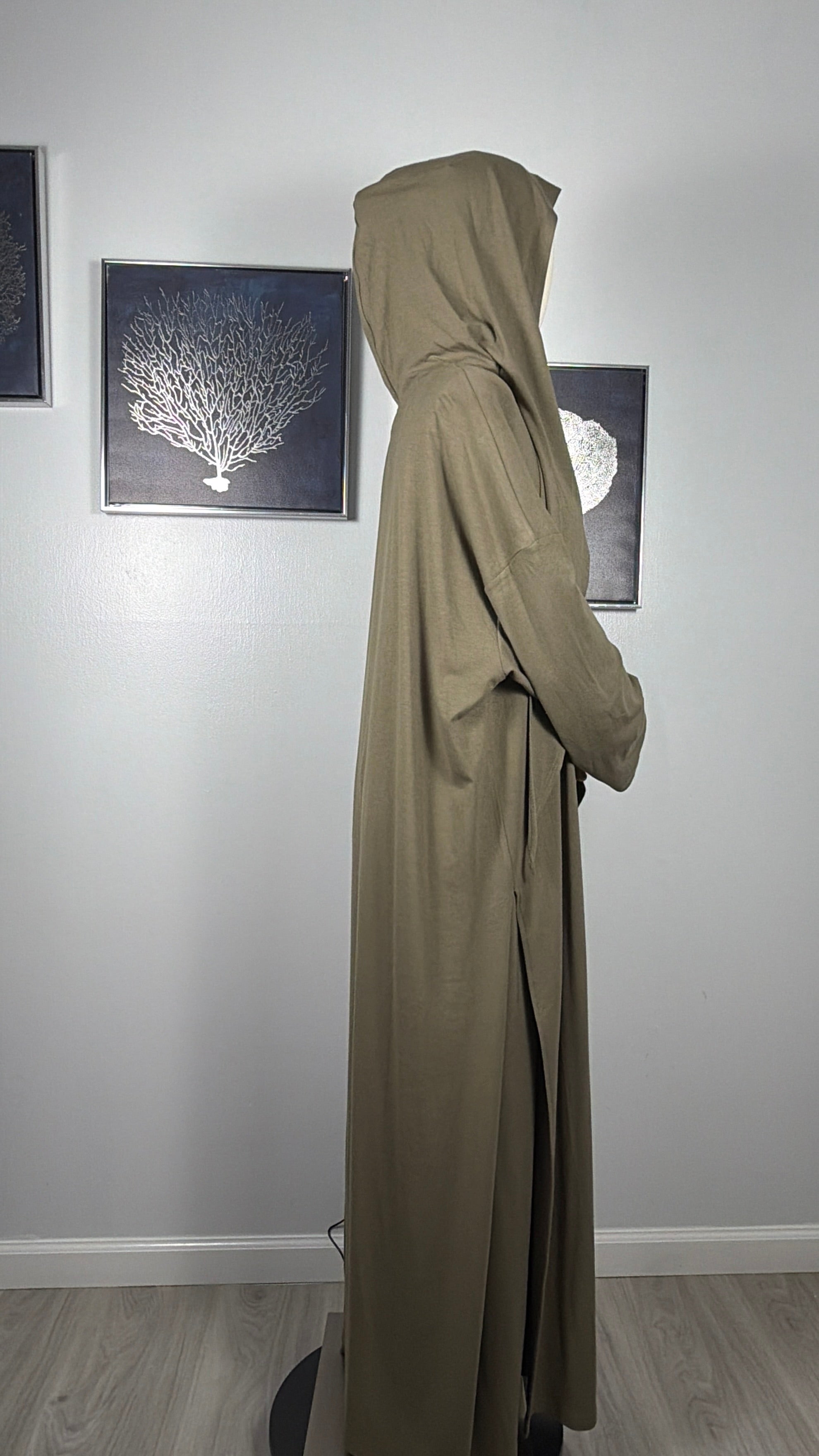 Elegant Modest Two Piece Set – Long Tunic & Wide Pants | Sand Beige