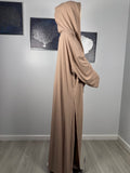Elegant Modest Two Piece Set – Long Tunic & Wide Pants | Sand Beige
