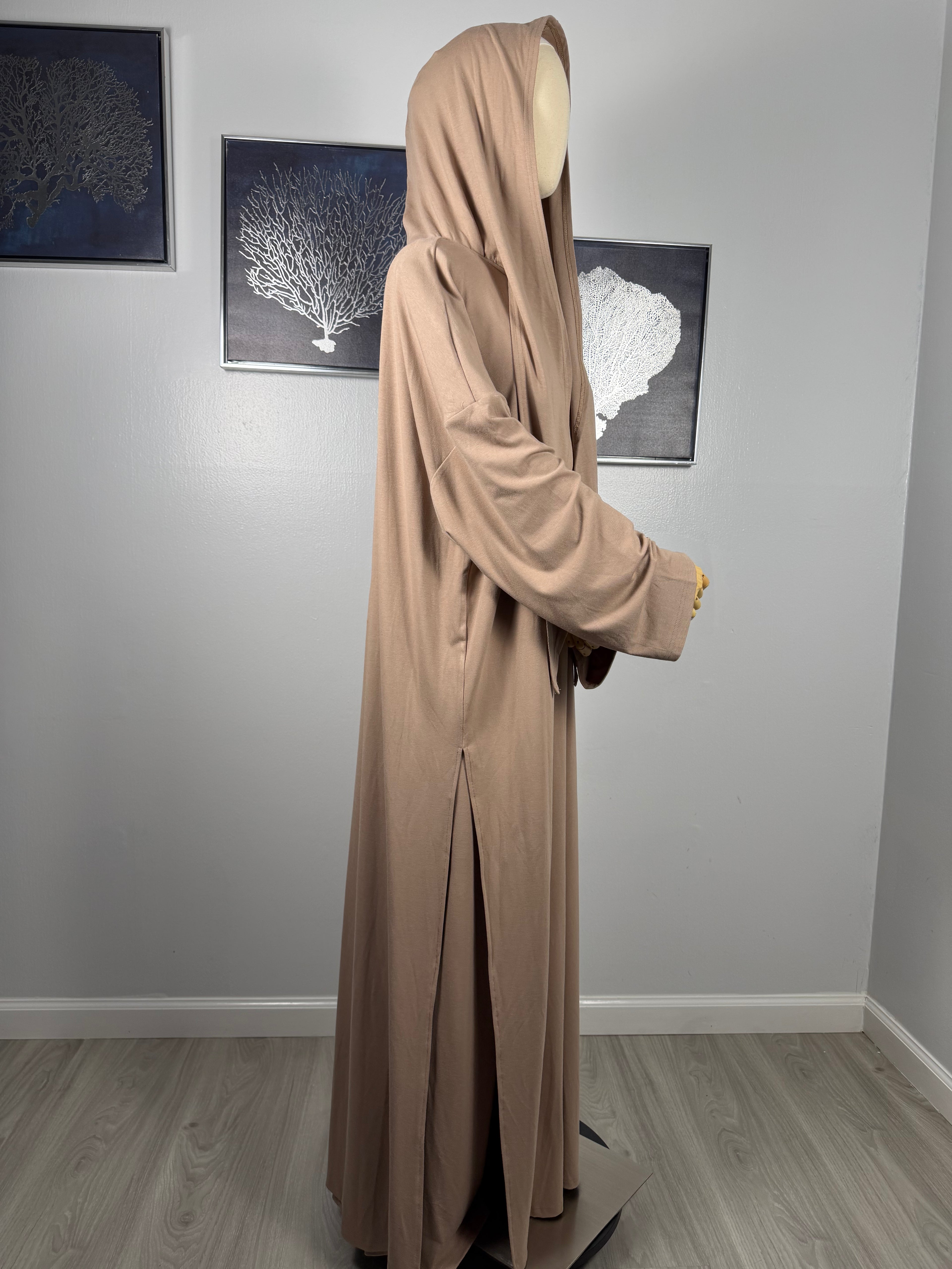 Elegant Modest Two Piece Set – Long Tunic & Wide Pants | Sand Beige
