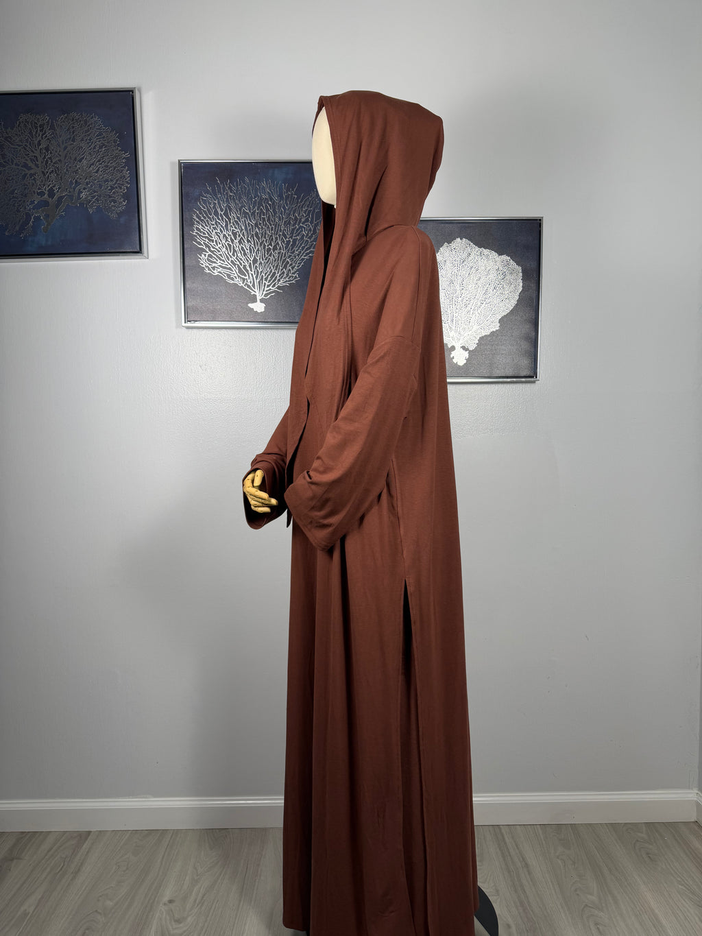 Elegant Modest Two Piece Set – Long Tunic & Wide Pants | Sand Beige
