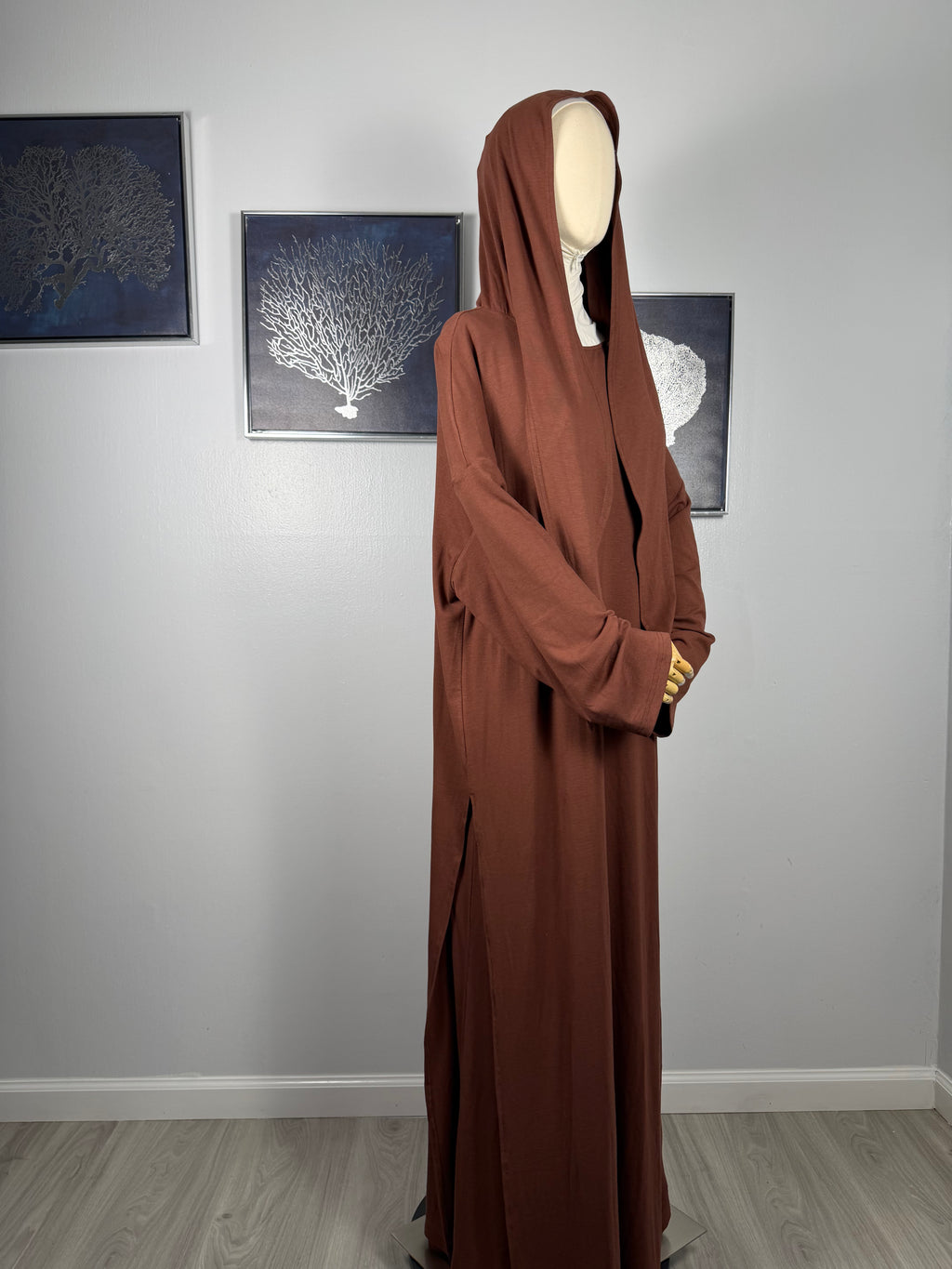 Elegant Modest Two Piece Set – Long Tunic & Wide Pants | Sand Beige