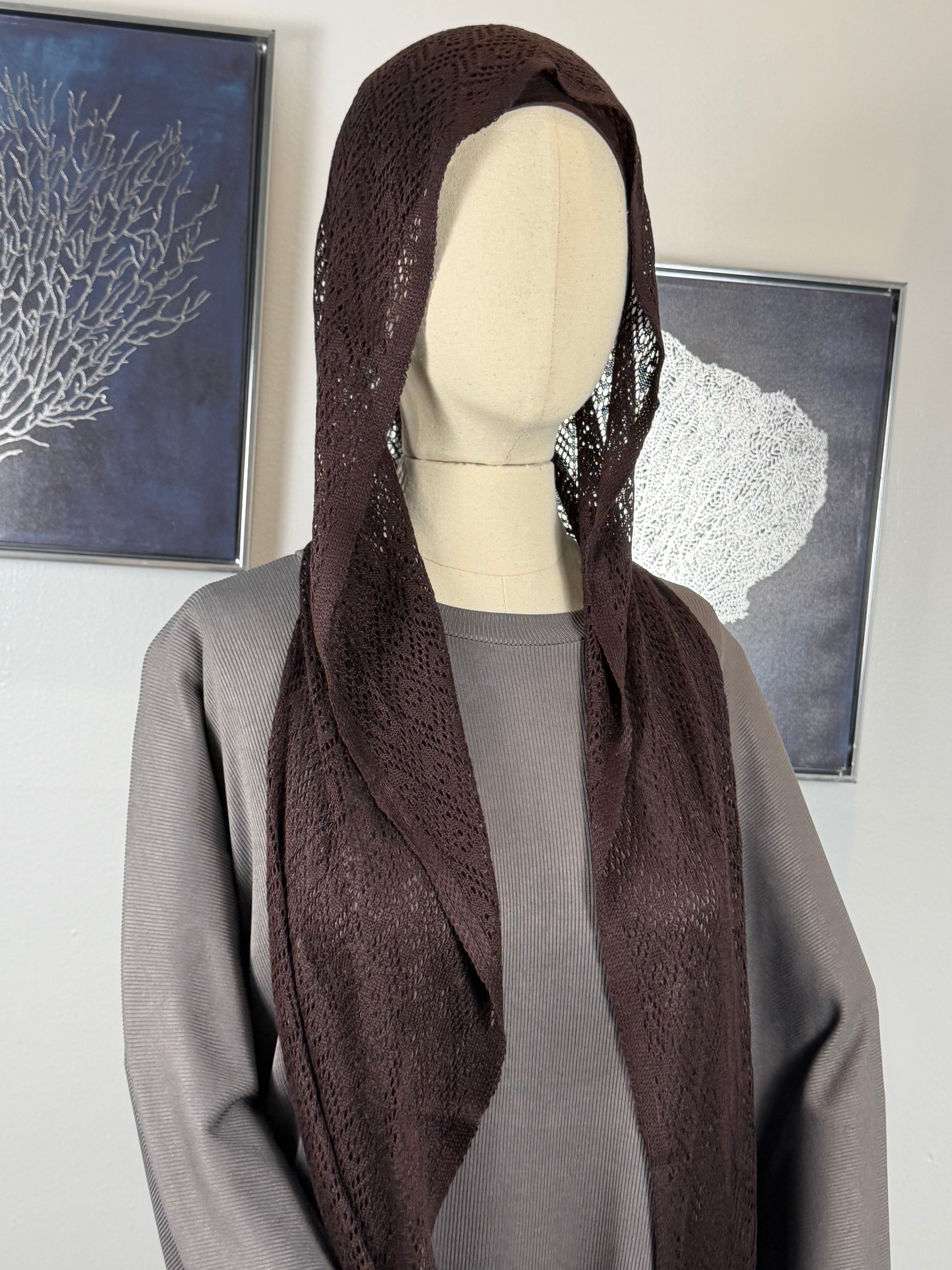 Veila Knit Hooded Hijab Scarf for Women | Modest Hooded Shawl