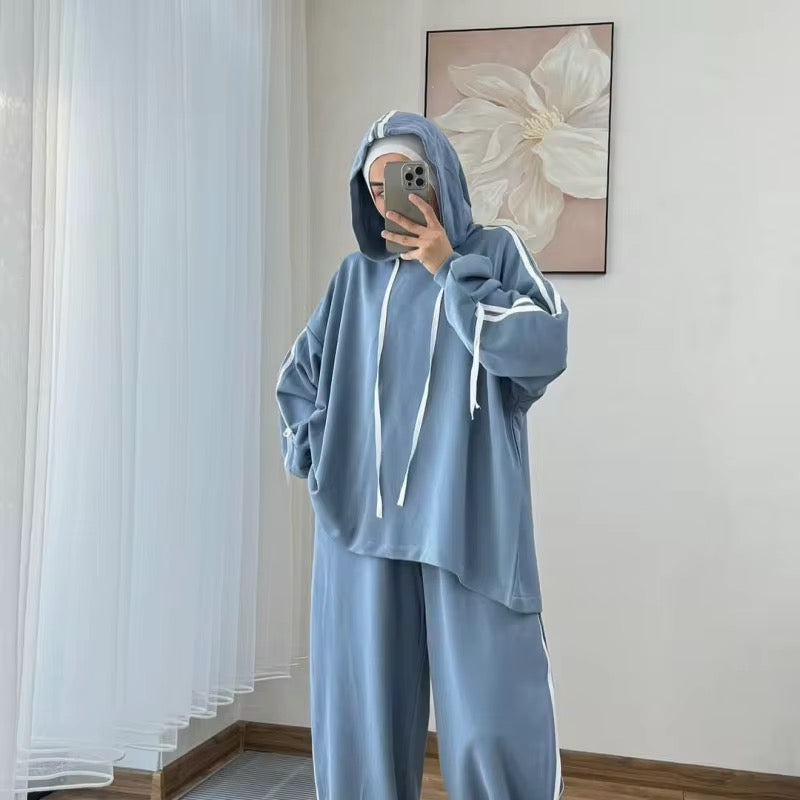 Veila Modest Hoodie and Jogger Set for Women, Hijab Friendly Tracksuit