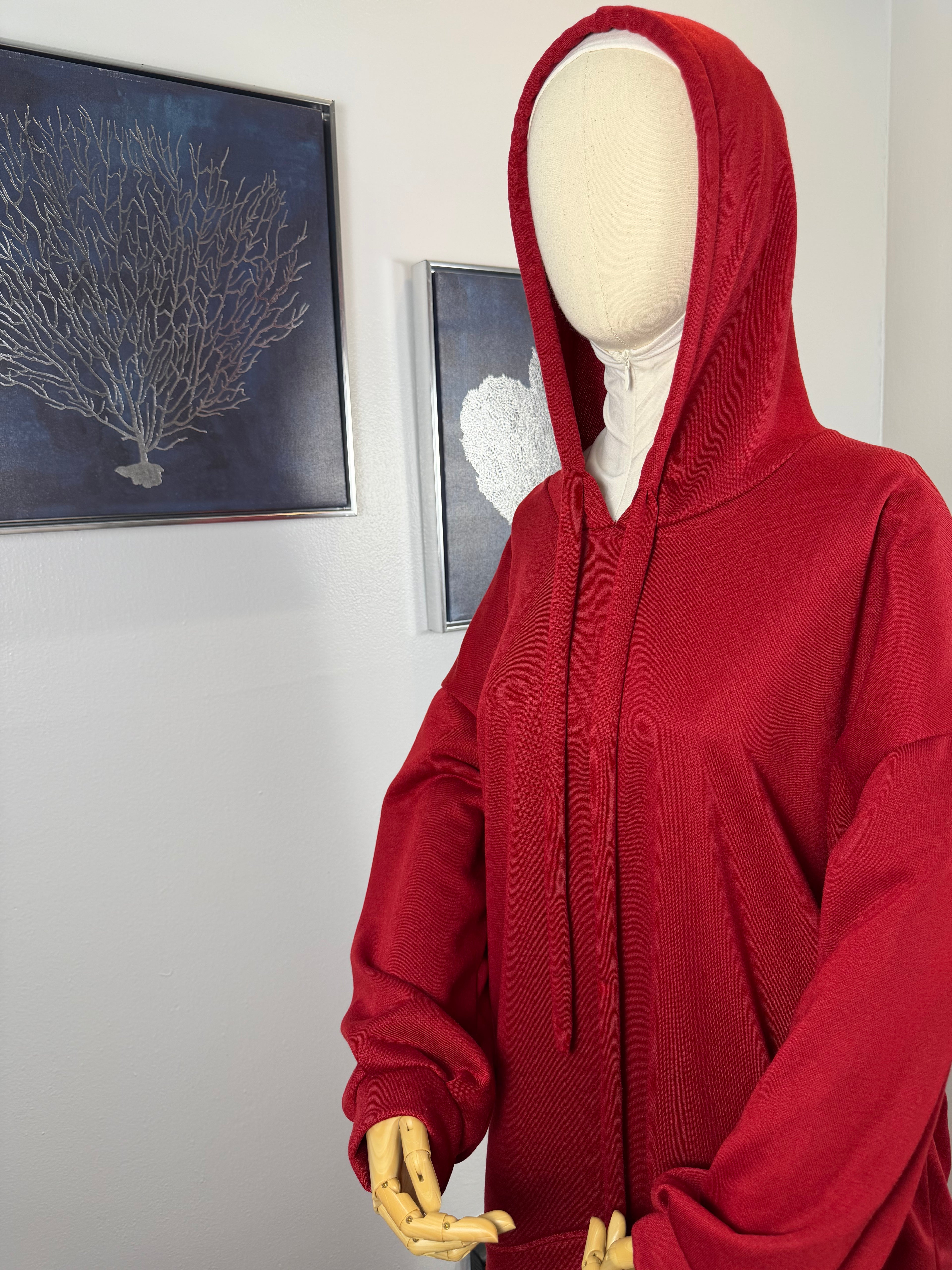 Modest Hoodie Maxi Skirt Set, Hijab Friendly Two Piece Outfit, Muslim Women Clothing, Long Sleeve Hooded Set